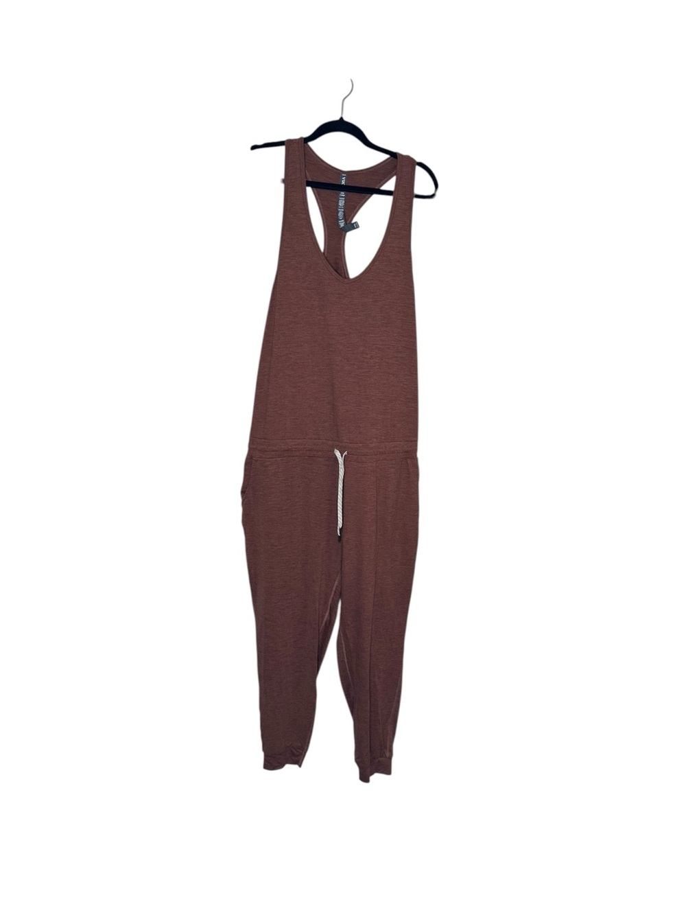 Vuori Lux Jumpsuit Womens Medium Terracota V-Neck Racerback Jogger Lounges